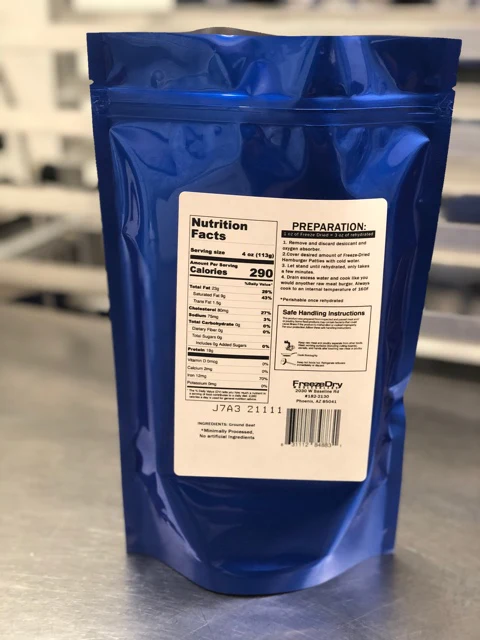 Freeze Dried 1/3-lb Uncooked Hamburger Patties - Image 3
