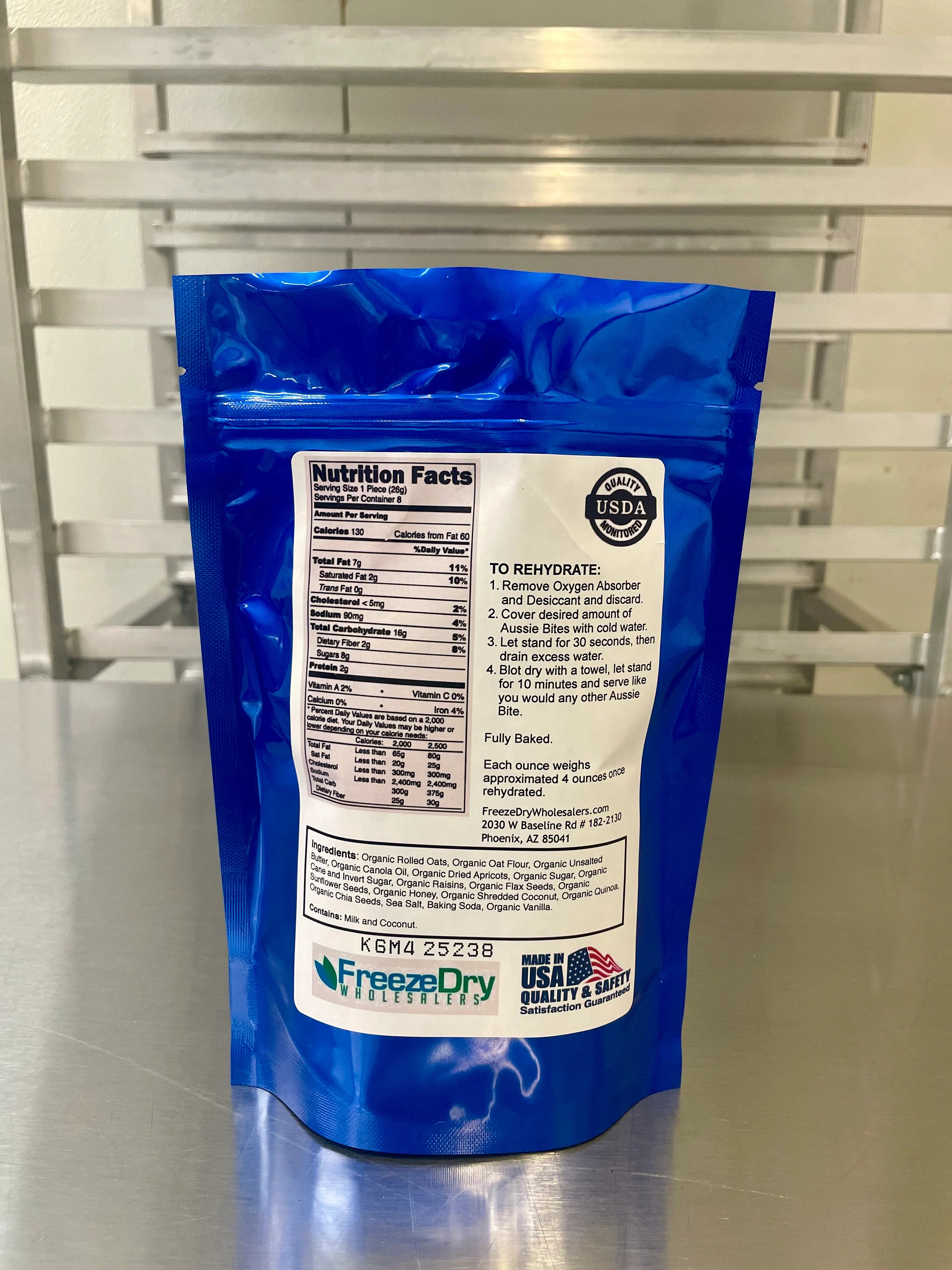 Freeze Dried Fully Cooked Organic “Aussie Bites” - Baked Multi-Grain Muffins - Image 3