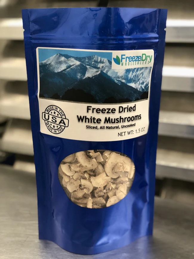 Freeze Dried Sliced White Mushrooms - Image 2