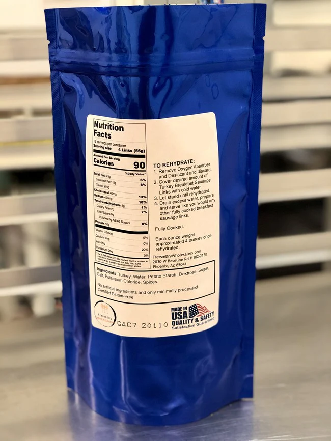 Freeze Dried Cooked Turkey Breakfast Sausage - Image 3