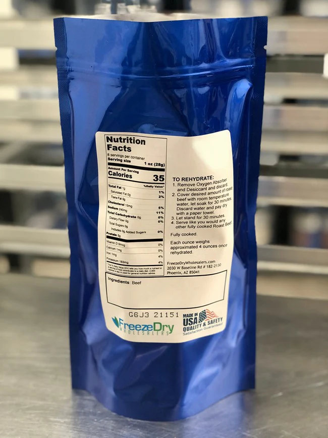 PRE-SALE ITEM; Fully Cooked Freeze Dried Black Angus USDA Prime Roast Beef - Image 3