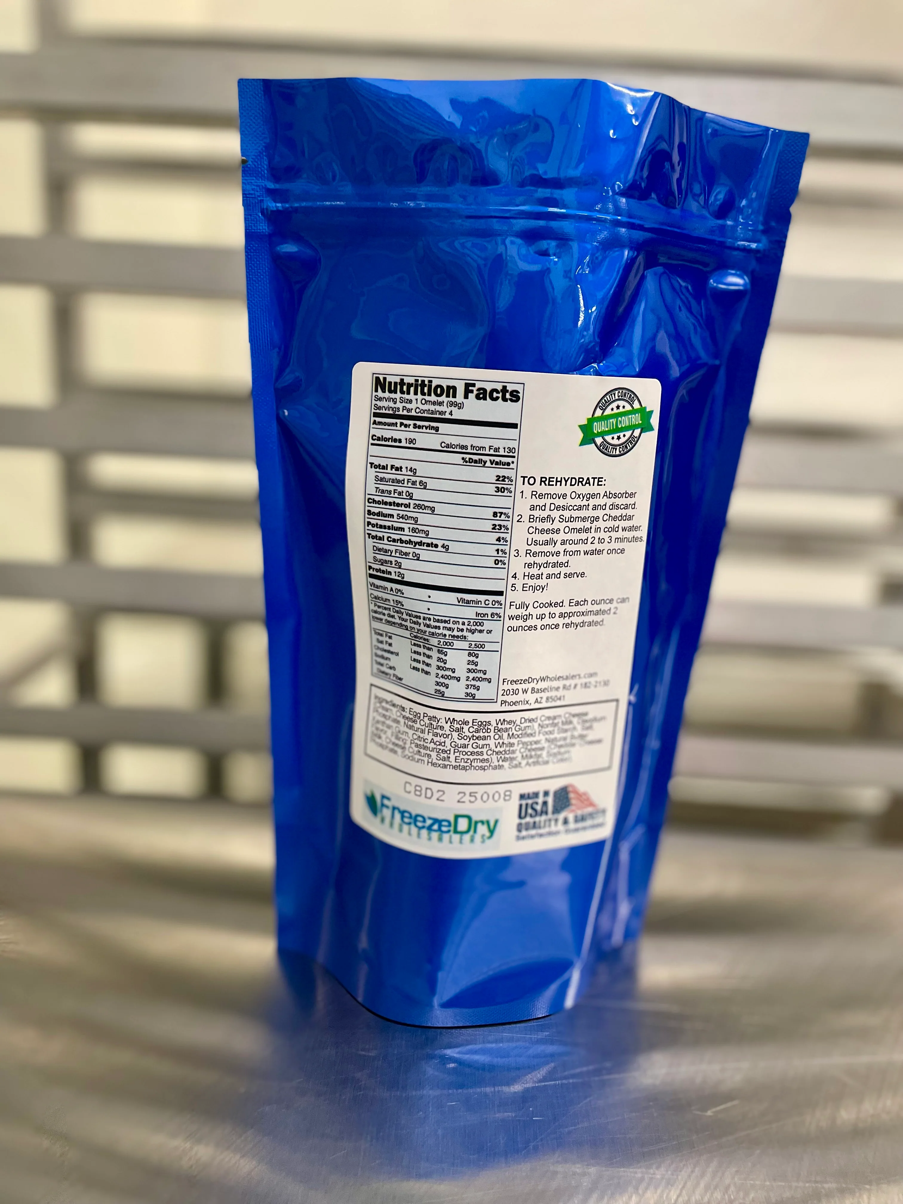 [LIMITED PRODUCTION] Freeze Dried Fully Cooked Cheddar Cheese Omelettes - Image 3