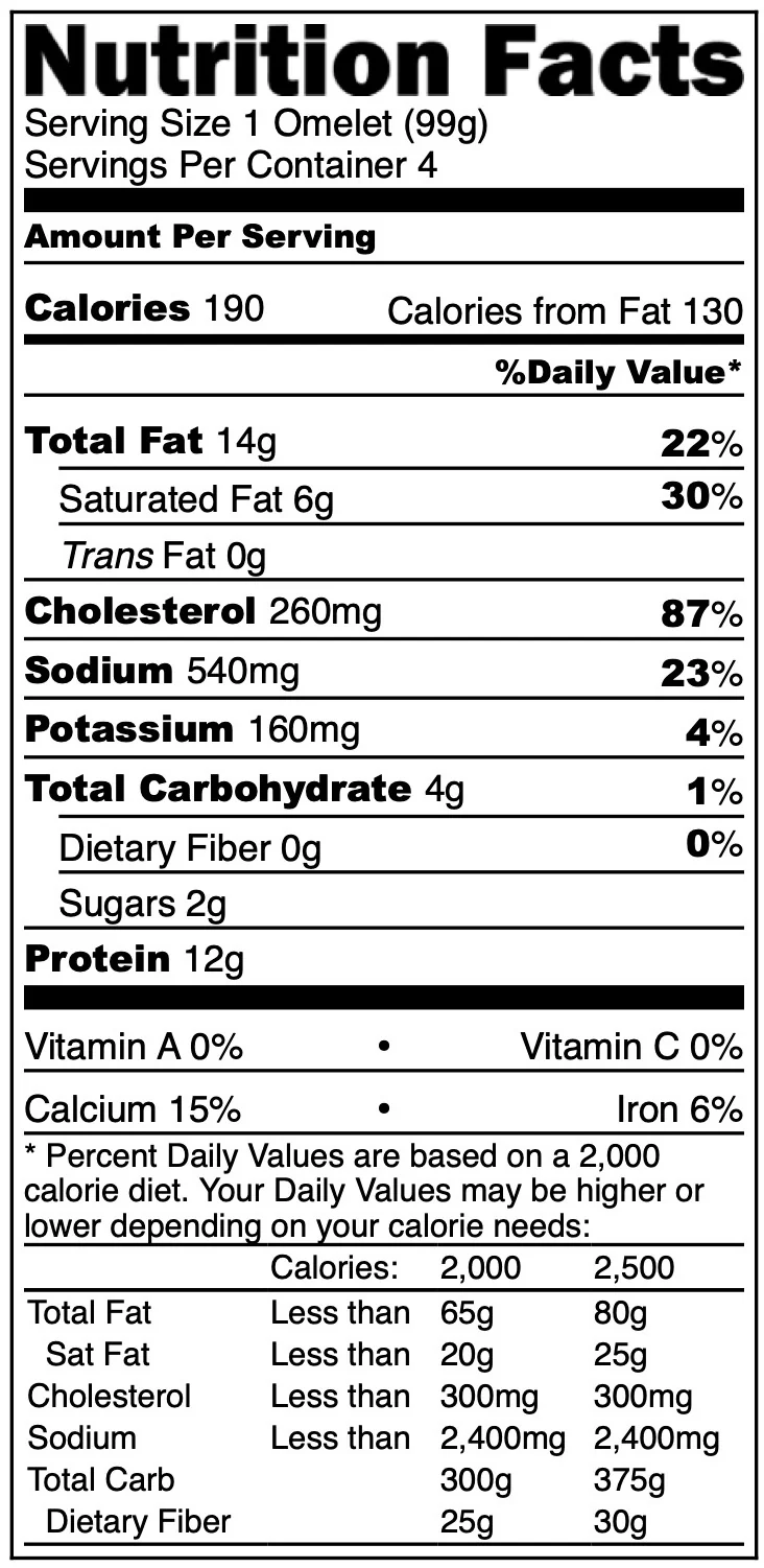 [LIMITED PRODUCTION] Freeze Dried Fully Cooked Cheddar Cheese Omelettes - Image 8